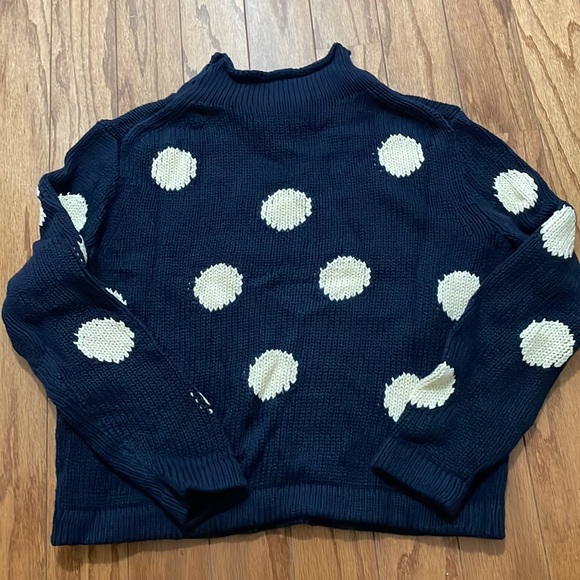 JCREW Women's 1988 rollneck™ cropped sweater in dot - Picture 4 of 6